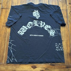 Marvel Darc Sport Spider-Man Shirt Mens Large Black Wolves Gym Tee T-Shirt