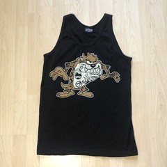 Tasmanian Devil Lowbrow Art Co Shirt M USA Made Tank Top Tee Tattoo Taz EUC