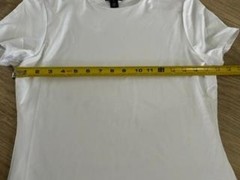 Halogen White Short Sleeve Crew Neck T-Shirt Womens Size Medium Stretch Tee
