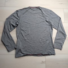 Icebreaker Shirt Mens XXL Gray Merino Wool Long Sleeve Crew Thermal Base Layer