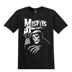 The Misfits T-Shirt Crimson Ghost Fiend Skull Punk Rock Band Black T-Shirt S-3XL
