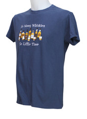 Sol’s Regent Men’s T-Shirt Whiskey Graphic Navy Short Sleeve Size L