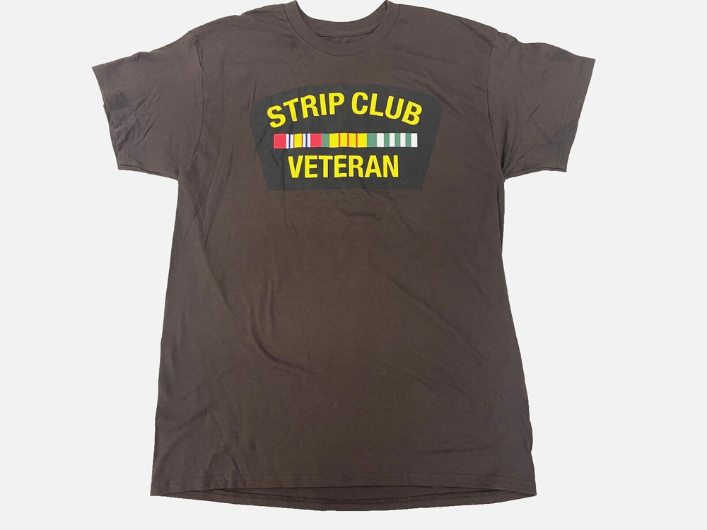 Reason Mens Strip Club Veteran Funny Brown Shirt New M, L, XL