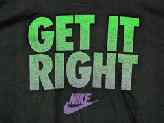 Nike Sportswear Men’s T-shirt Black “Get It Right” 2XL #6791 NWT