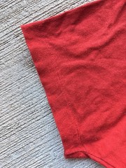 Champion Meredith Graphic Print Red Men’s V-Neck Short Sleeve Cotton Tee L