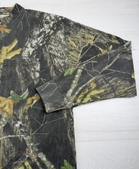 Vtg Jerzees Outdoors Shirt Mossy Oak Breakup Camo Long Sleeve Pocket Y2K Mens XL