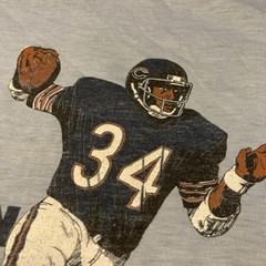 Vintage 80s Chicago Bears Walter Payton T Shirt Sz M Blue Garan NFL Caricature