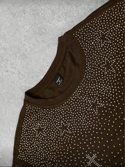 New Men Women Luxury Diamond Crosses Stars Rhinestones Fashion T-Shirt 7 Colors