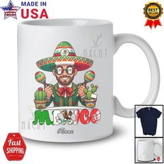 Custom Name Mexico; Independence Day Men Mexican Flag Sunglasses Sombrero Shirt