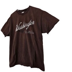 Washington USA Brown Large Graphic Tee Y2K Retro Alstyle Apparel Activewear