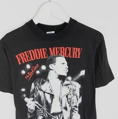 Vintage 90s Freddie Mercury Mr Bad Guy Show Must go On Queen Tee rare rock UK