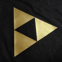 Gold Triforce Triangles Pyramid Symbol T-shirt