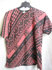Vintage Shaka Active Tribal Print Black & Red XL T-shirt