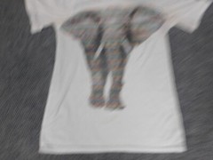 Russell Mens Shirt Small White elephant stretch graphic
