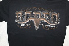 COWBOY BULL RIDER RODEO THE KING OF EXTREME SPORTS T-SHIRT