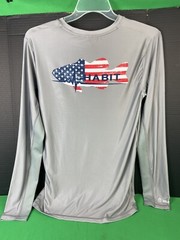 Habit Men’s Mathew Falls Long Sleeve Quick Dry Performance Tees Size M