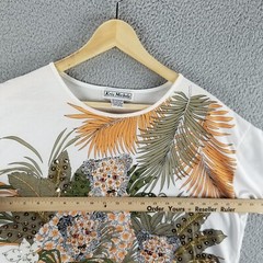 Vintage Leopard T-Shirt Adult XL Actual White Beaded Jeweled Big Cat Tee Nature