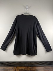 Jachs MFG Men’s XXL Waffle Knit Thermal Shirt Black Long Sleeve Crewneck Cotton