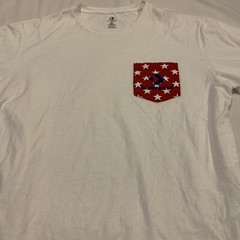 Converse All Star Logo Pocket T Shirt Size Large Licensed White