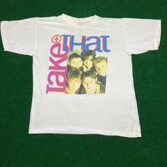 Vintage Take That Shirt Mens White 1993 Pop Group Boy Band Concert Tour PA7988