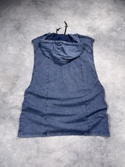 BALMAIN PARIS SS16 by Rousteing Men`s Archive Runway Y2K Hooded Sleveless Shirt