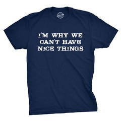 I’m Why We Can’t Have Nice Things T Shirt Funny Sarcastic Humor Quote