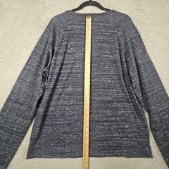 Pact Organic Cotton Henley Shirt Mens L Blue Space Dye Sustainable Eco Friendly