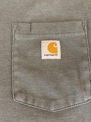 Carhartt Relaxed Fit Heavyweight Thermal Henley Shirt Men Large Gray Pocket