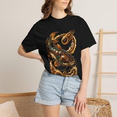 Stained Glass Espresso Meteor Catfish T-Shirt Graphic