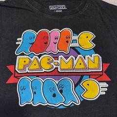 Pac-Man Ghosts Graphic T-Shirt Size Large Black Retro Arcade Gaming Tee