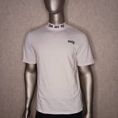 Shein Mens Turtle Neck T Shirt Size L White You Are My Only Short Sleeve Tee