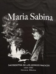 MARIA SABINA T-Shirt RARE Embroidered Logo Mexico Mexican Shaman Witch Spiritual