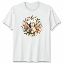 Men Women Unisex White T-Shirt Autumn Spring Flower Or Design Your Own