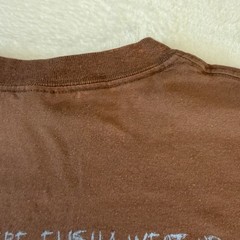 VTG Y2K Clear Vision Drama Co. T-Shirt Bears Love Mean Kids Biblical Sz L Brown