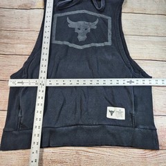 Under Armour Project Rock Men’s Black LG Sleeveless Workout Hoodie Brahma Bull