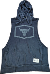 Under Armour Project Rock Men’s Black LG Sleeveless Workout Hoodie Brahma Bull