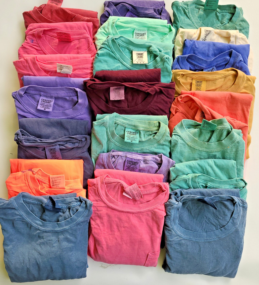 22 Mens M, T Shirts Tees – Various Colors – Ring Spun, Garment Dyed, w/ Flaws
