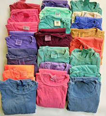 22 Mens M, T Shirts Tees – Various Colors – Ring Spun, Garment Dyed, w/ Flaws