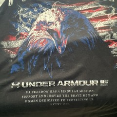NWT Under Armour Freedom American Flag Bald Eagle TShirt Men’s XL Patriotic 250