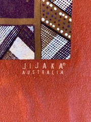 Jijaka Australia Tribal Totems Men’s Brown Shirt Sz Medium