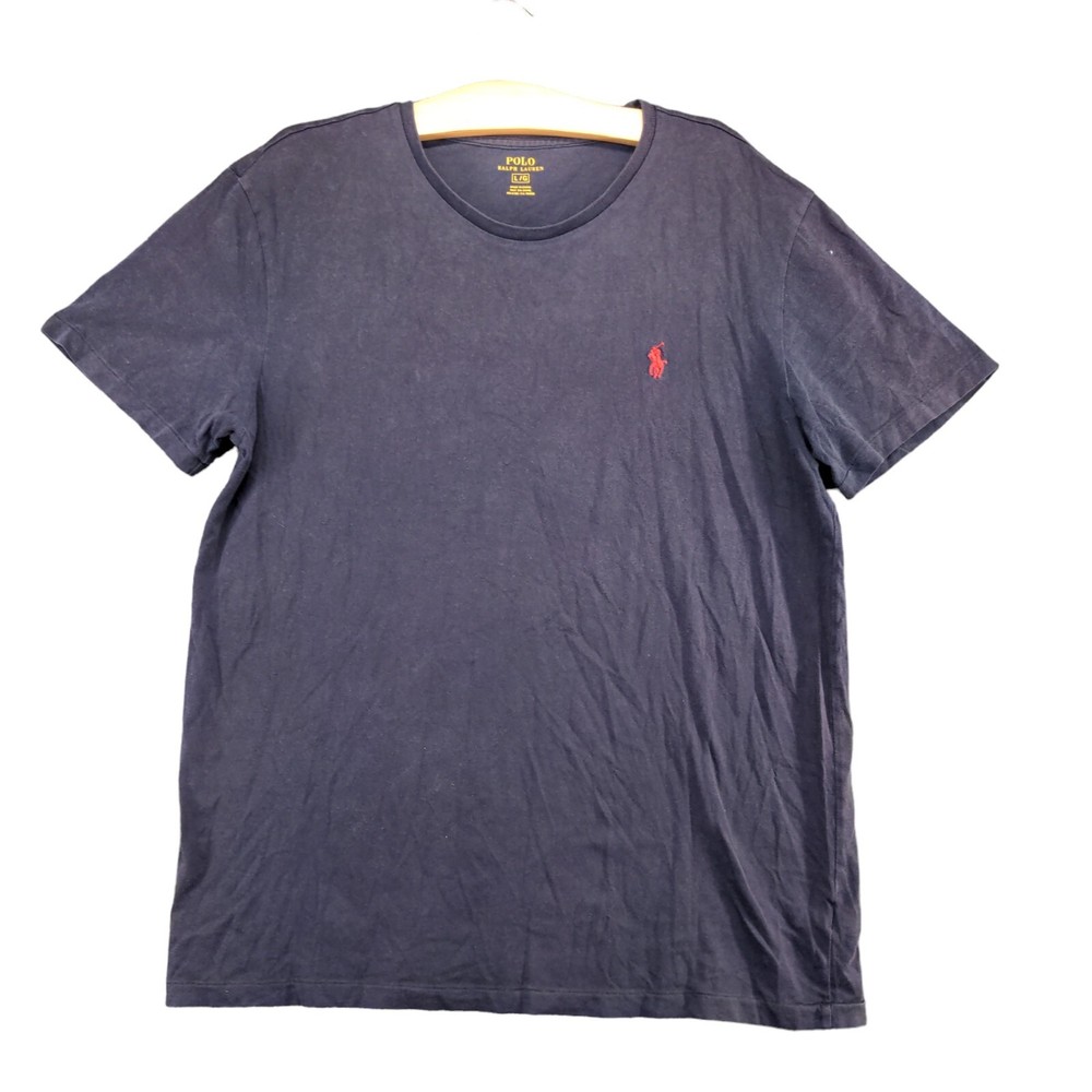 Polo Ralph Lauren Men’s T-Shirt Large Short Sleeve Blue Straight Hem Crew Neck