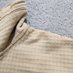 Insport Shirt Men Large Beige Grid Fleece Half Zip Polartec Frog Flame Resistant