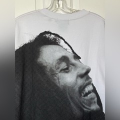 NWT Zion Rootswear White Short Sleeve Tee with XLarge Bob Marley graphics size L