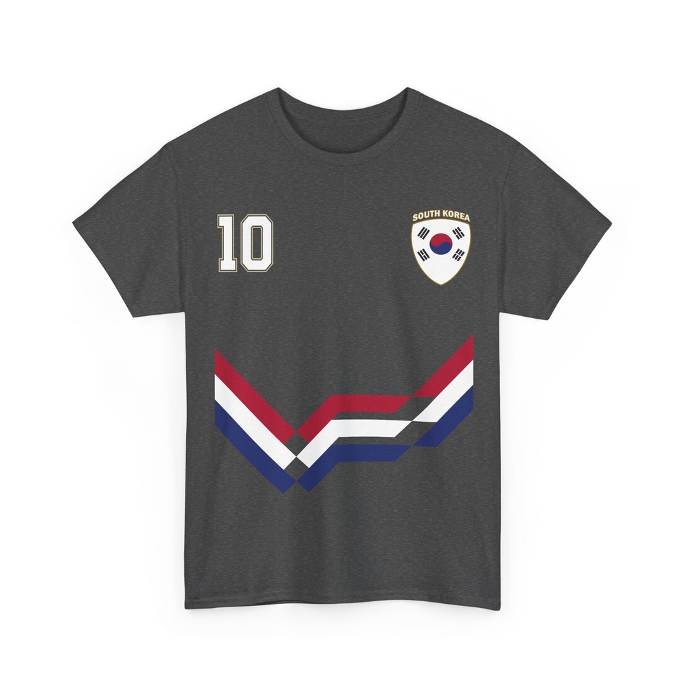 South Korea Number 10 Soccer Jersey Style Shirt, South Korean Flag Soccer Shirt