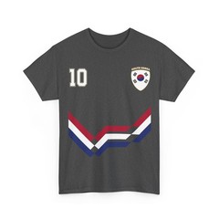 South Korea Number 10 Soccer Jersey Style Shirt, South Korean Flag Soccer Shirt