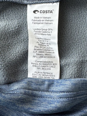 Costa Del Mar Tech Harbor Fleece 1/4 Zip Pullover Fleece – Size L Blue