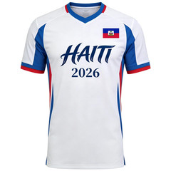 Haiti W- Cup 2026 Soccer Jersey Custom Name Number Mesh V-Neck T-Shirt