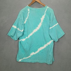 Vintage Thrashed Hypercolor T Shirt Mens Large Turquoise Tye Dye Logo Round Neck