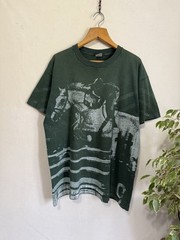 Vintage 90s Horses All Over Print T-Shirt Single Stitch Double Sided Adult Sz XL