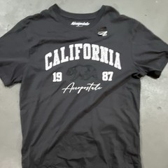 Aeropostale Men’s California Graphic Logo T-Shirt Black Crew Neck Short Sleeve M